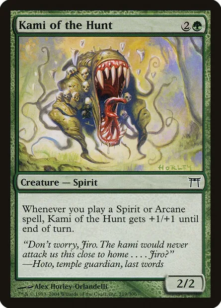 Kami de la chasse, carte Magic CHK 219 — extension Guerriers de Kamigawa