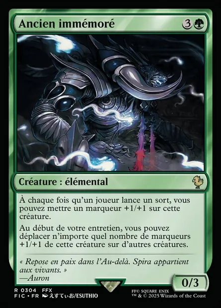 Ancien immémoré, carte Magic FIC 304 — extension Final Fantasy Commander