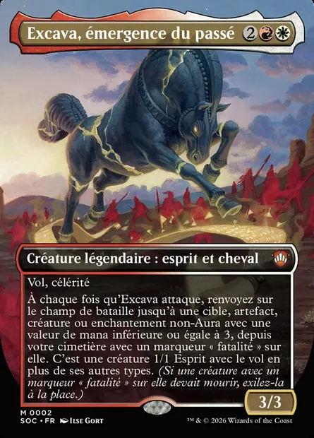 Excava, émergence du passé, carte Magic SOC 2 — extension Secrets of Strixhaven Commander
