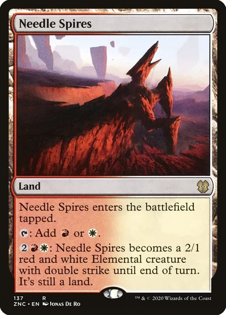 Needle Spires, Magic card ZNC 137 — Zendikar Rising Commander set