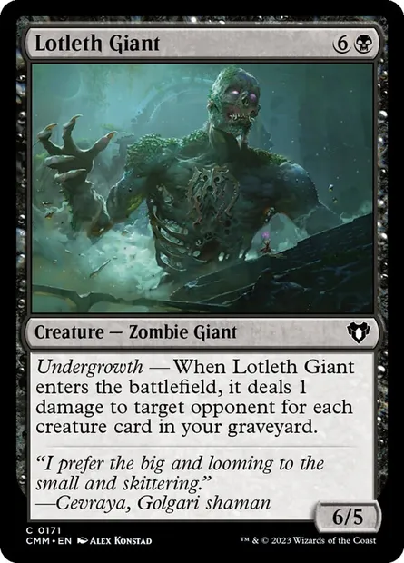 Lotleth Giant, Magic card CMM 171 — Commander Masters set