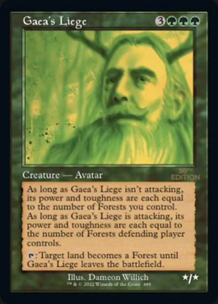 Gaea's Liege, Magic card 30A 489 — 30th Anniversary Edition set
