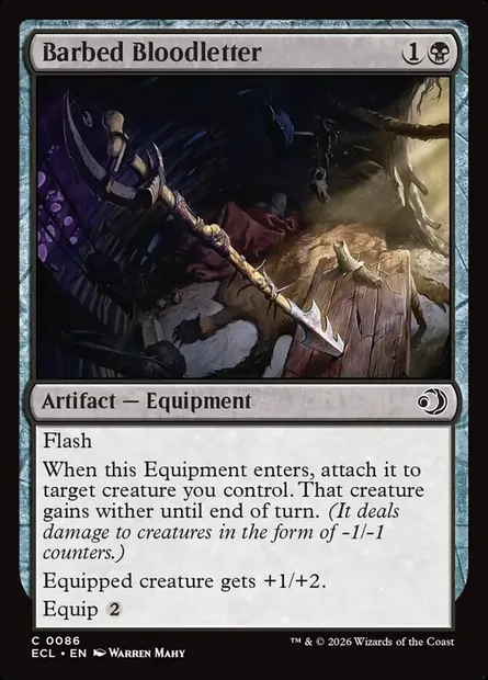 Barbed Bloodletter, Magic card ECL 86 — Lorwyn Eclipsed set