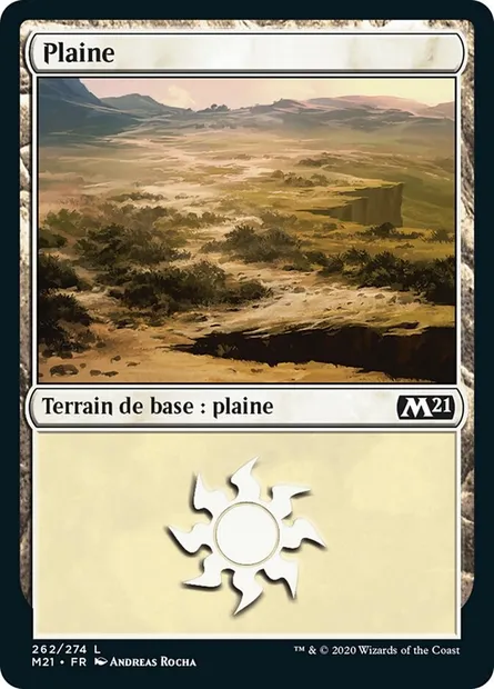 Plaine, carte Magic M21 262 — extension Core Set 2021