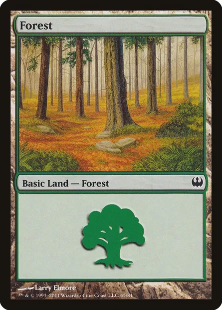 Forest, Magic card DDG 45 — Duel Decks: Knights vs. Dragons set
