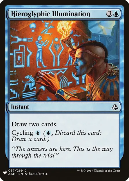 Hieroglyphic Illumination, Magic card PLST AKH-57 — The List set