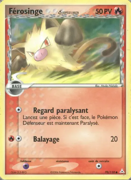 Férosinge δ, carte Pokémon HP 70 — extension EX Fantômes Holon