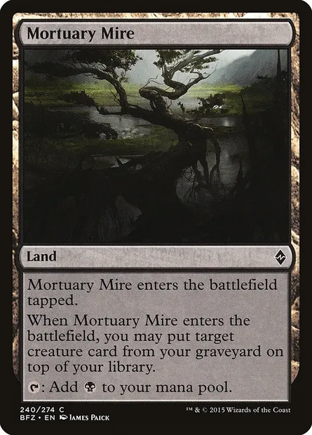 Mortuary Mire, Magic card BFZ 240 — Battle for Zendikar set