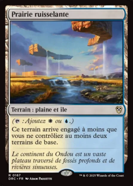 Prairie ruisselante, carte Magic DRC 167 — extension Aetherdrift Commander