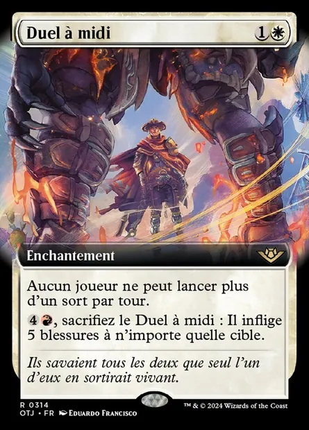 Duel à midi, carte Magic OTJ 314 — extension Outlaws of Thunder Junction
