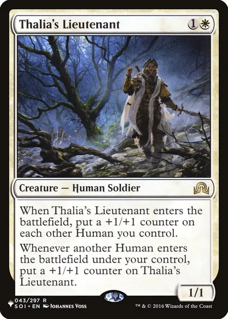 Thalia's Lieutenant, Magic card PLST SOI-43 — The List set
