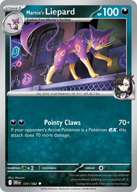 Marnie's Liepard, Pokémon card DRI 131 — Destined Rivals set
