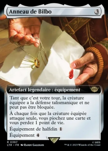 Anneau de Bilbo, carte Magic LTR 397 — extension Le Seigneur des Anneaux : chroniques de la Terre du Milieu
