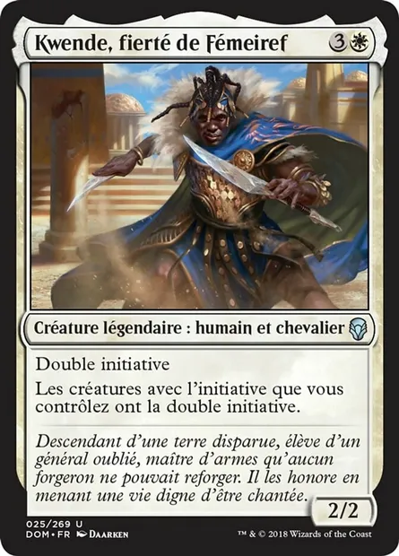 Kwende, fierté de Fémeiref, carte Magic DOM 25 — extension Dominaria