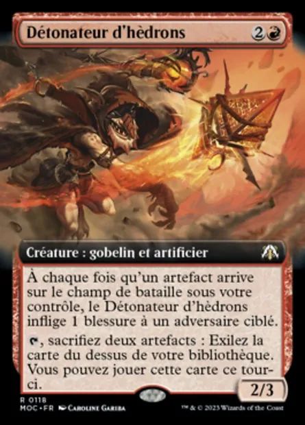 Détonateur d'hèdrons, carte Magic MOC 118 — extension March of the Machine Commander