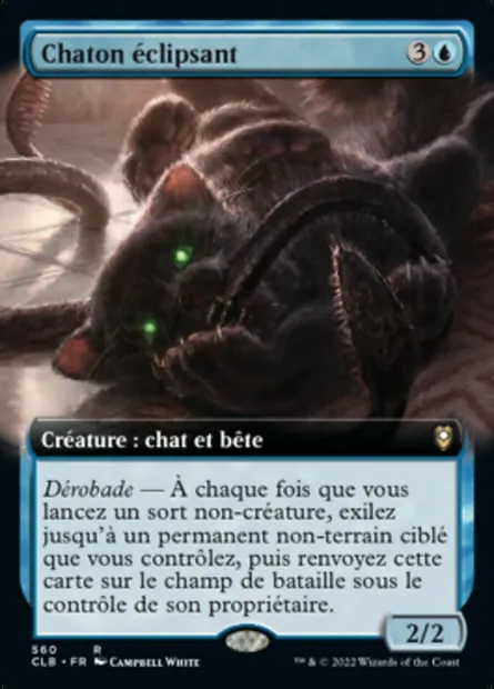 Chaton éclipsant, carte Magic CLB 560 — extension Commander Légendes : la bataille de la Porte de Baldur