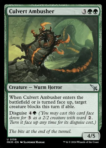 Culvert Ambusher, Magic card MKM 158 — Murders at Karlov Manor set