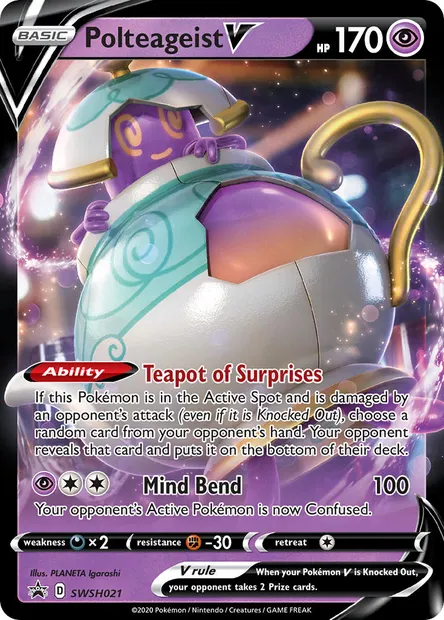 Polteageist V, Pokémon card SWSH 021 — SWSH Black Star Promos set