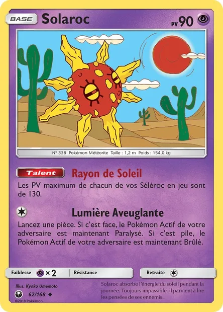 Solaroc, carte Pokémon CES 62 — extension Tempête Céleste
