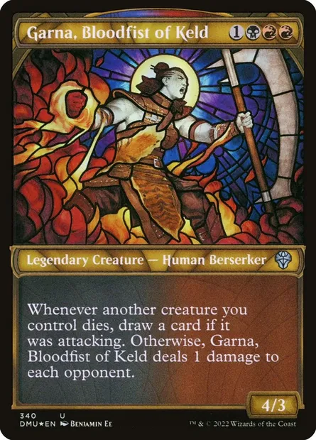 Garna, Bloodfist of Keld, Magic card DMU 340 — Dominaria United set