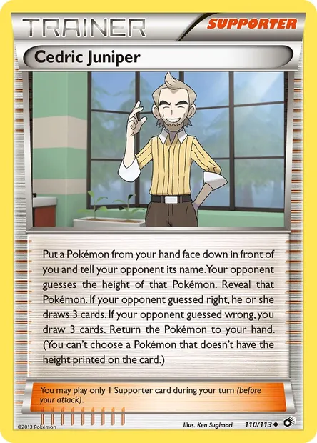 Cedric Juniper, Pokémon card LTR 110 — Legendary Treasures set