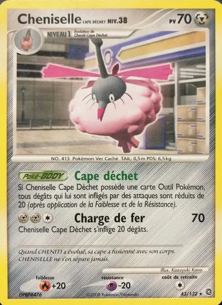 Cheniselle Cape Déchet, carte Pokémon SW 43 — extension Merveilles Secrètes