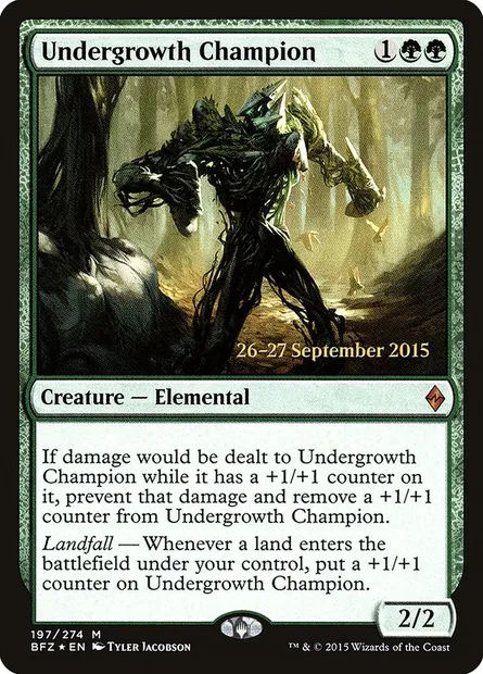 Undergrowth Champion, Magic card PBFZ 197s — Battle for Zendikar Promos set