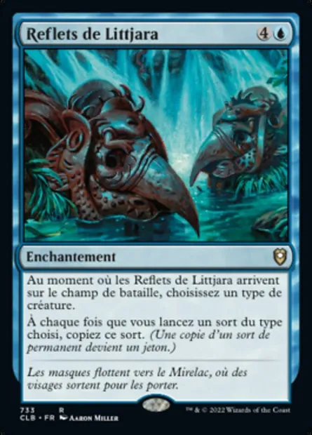 Reflets de Littjara, carte Magic CLB 733 — extension Commander Légendes : la bataille de la Porte de Baldur