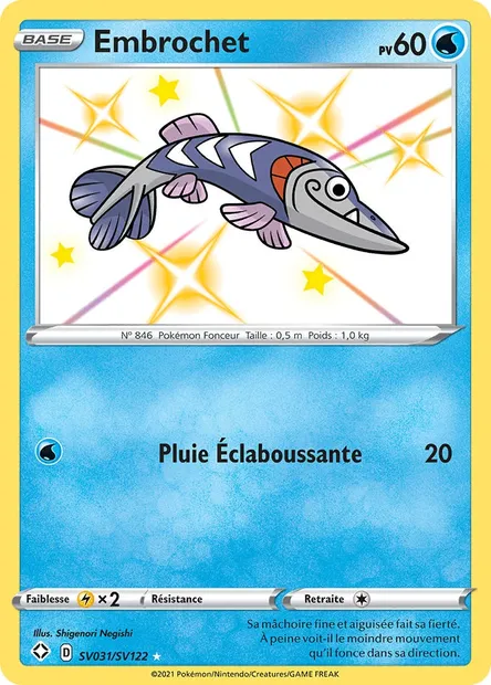 Embrochet, carte Pokémon SHF SV031 — extension Destinées Radieuses