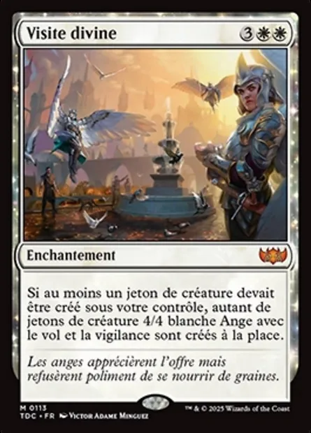 Visite divine, carte Magic TDC 113 — extension Tarkir: Dragonstorm Commander