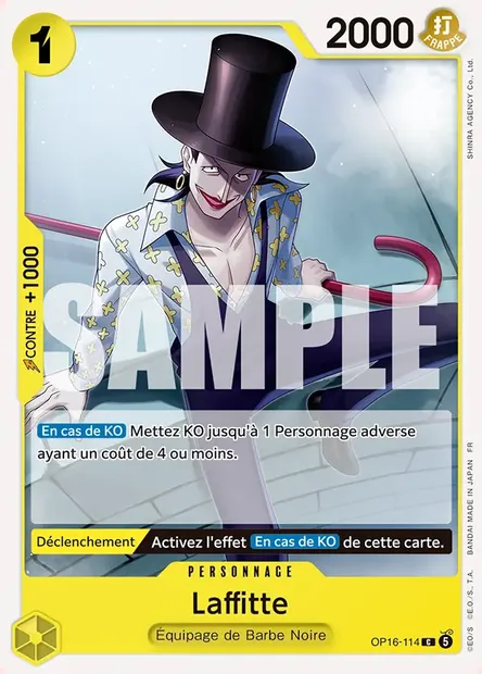 Laffitte, carte One Piece OP16-114 — extension L'HEURE DE LA BATAILLE DÉCISIVE