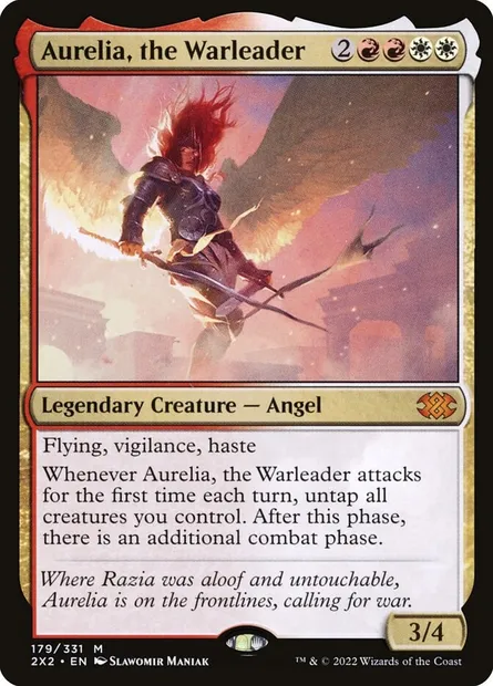 Aurelia, the Warleader, Magic card 2X2 179 — Double Masters 2022 set
