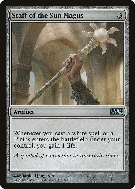 Staff of the Sun Magus, Magic card M14 222 — Magic 2014 set