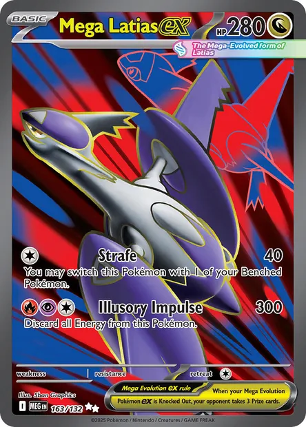 Mega Latias ex, Pokémon card MEG 163 — Mega Evolution set