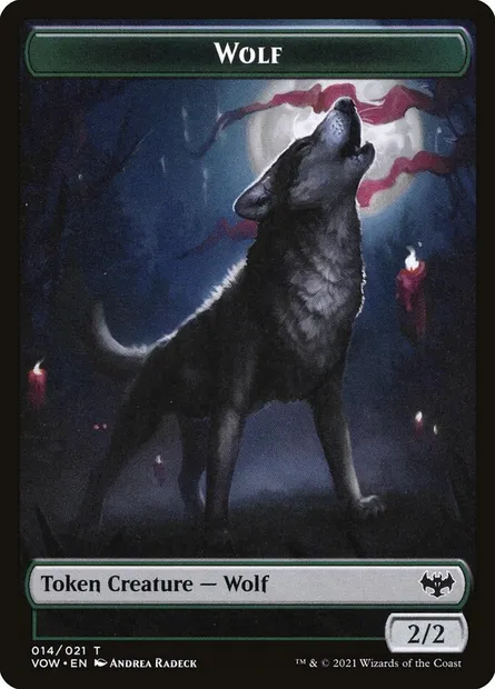 Wolf, Magic card TVOW 14 — Innistrad: Crimson Vow Tokens set