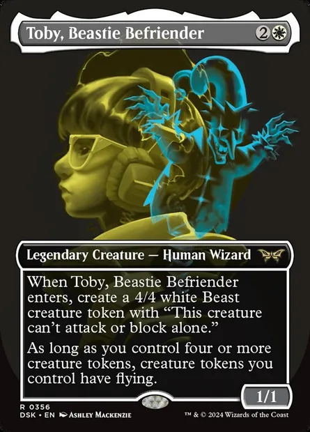 Toby, Beastie Befriender, Magic card DSK 356 — Duskmourn: House of Horror set