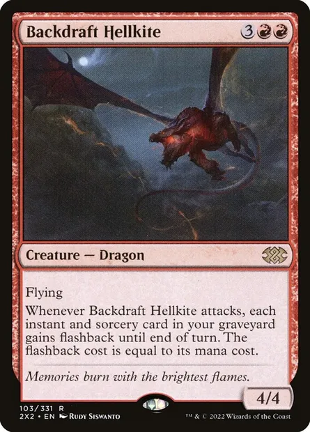 Backdraft Hellkite, Magic card 2X2 103 — Double Masters 2022 set