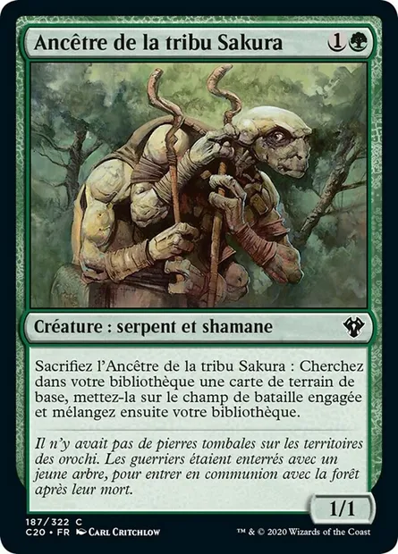 Ancêtre de la tribu Sakura, carte Magic C20 187 — extension Commander 2020