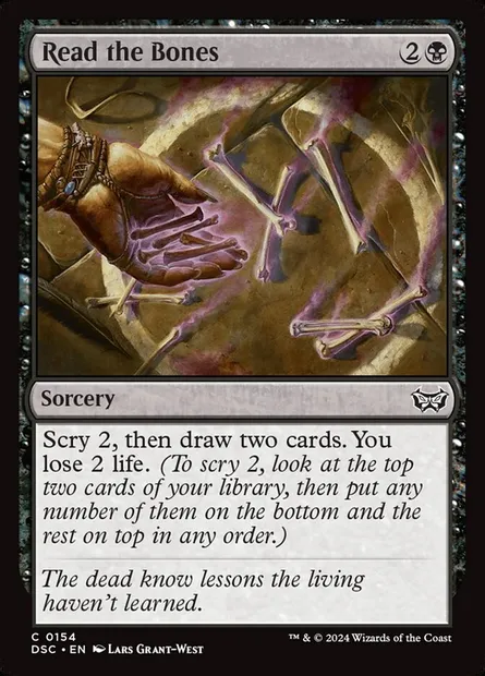 Read the Bones, Magic card DSC 154 — Duskmourn: House of Horror Commander set