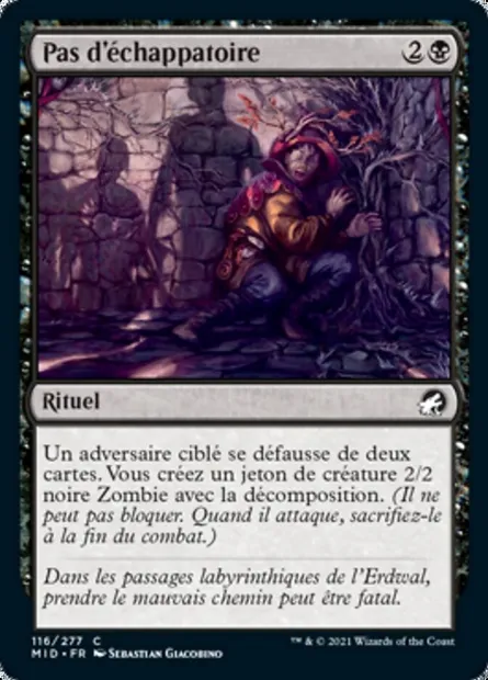 Pas d'échappatoire, carte Magic MID 116 — extension Innistrad : chasse de minuit