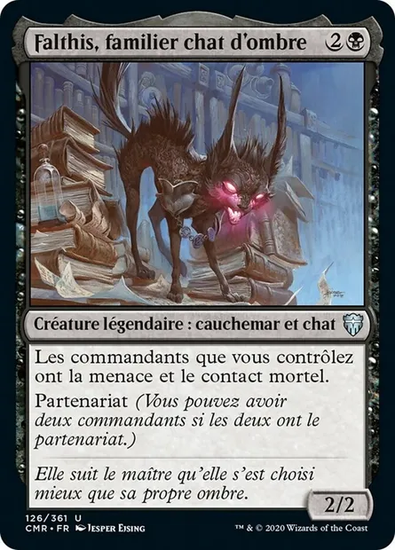 Falthis, familier chat d'ombre, carte Magic CMR 126 — extension Commander Legends
