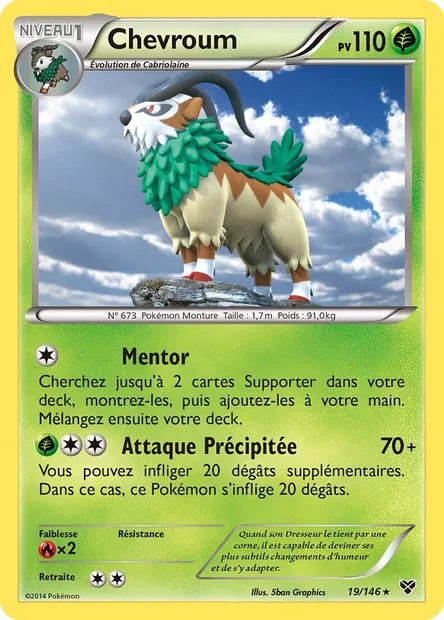 Chevroum, carte Pokémon XY 19 — extension XY
