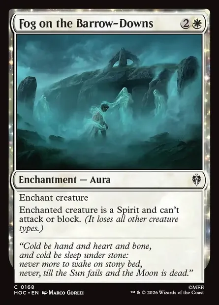 Fog on the Barrow-Downs, Magic card HOC 168 — The Hobbit Eternal set