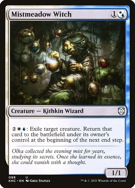 Mistmeadow Witch, Magic card KHC 88 — Kaldheim Commander set