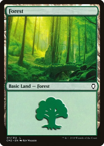 Forest, Magic card CM2 311 — Commander Anthology Volume II set