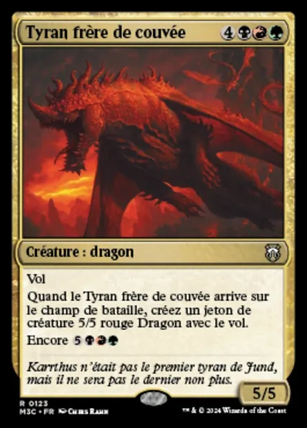 Tyran frère de couvée, carte Magic M3C 123 — extension Modern Horizons 3 Commander