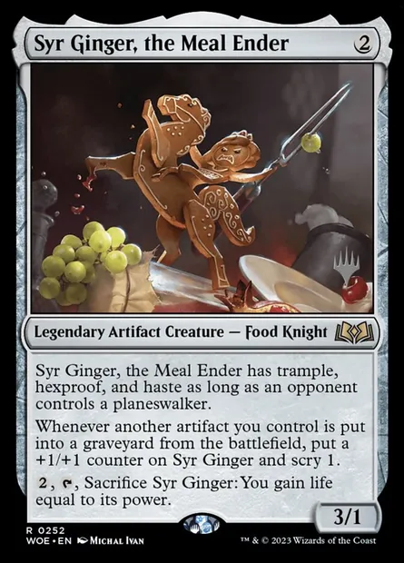 Syr Ginger, the Meal Ender, Magic card PWOE 252p — Wilds of Eldraine Promos set