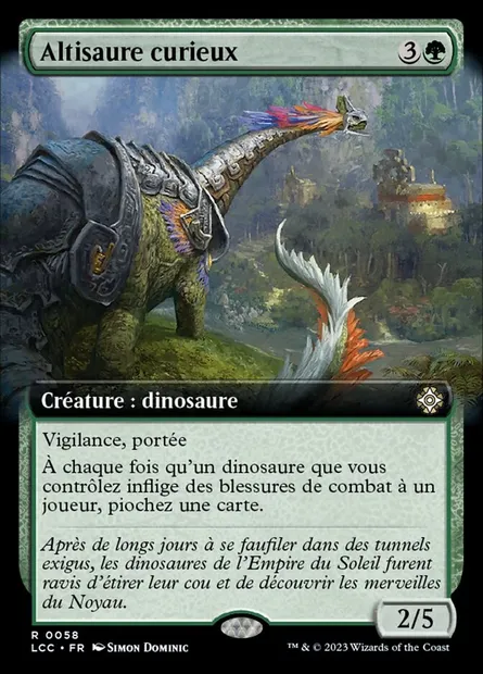 Altisaure curieux, carte Magic LCC 58 — extension The Lost Caverns of Ixalan Commander