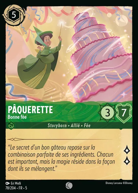 Pâquerette - Bonne fée, carte Disney Lorcana CH5-078 — extension Ciel Scintillant