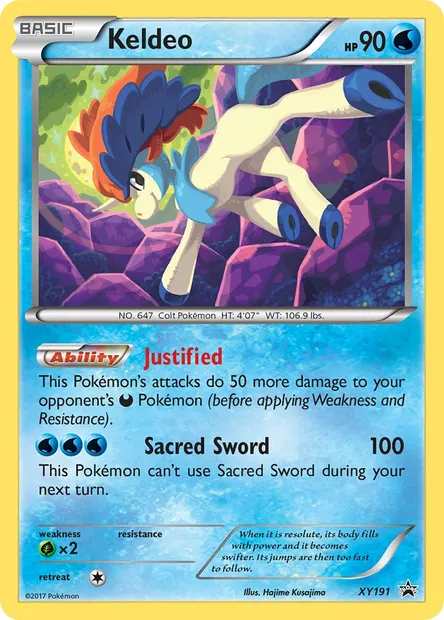 Keldeo, Pokémon card XY 191 — XY Black Star Promos set